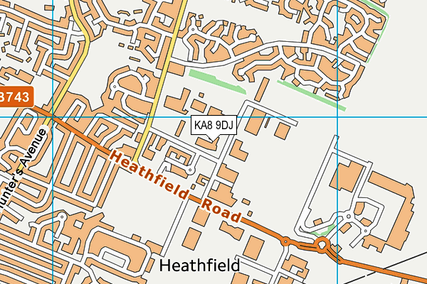 KA8 9DJ map - OS VectorMap District (Ordnance Survey) KA8 9DJ map - OS VectorMap District (Ordnance Survey)