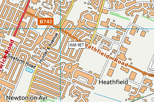 KA8 9ET map - OS VectorMap District (Ordnance Survey)