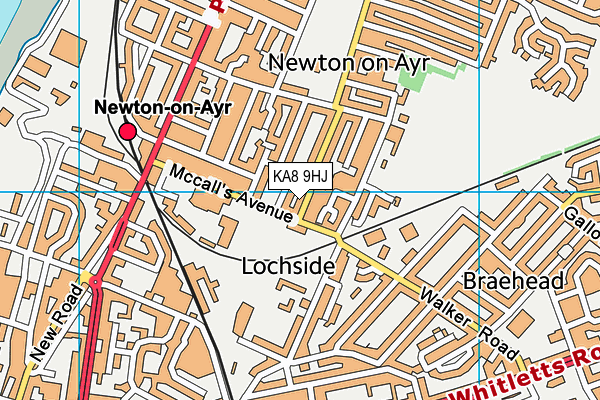 KA8 9HJ map - OS VectorMap District (Ordnance Survey) KA8 9HJ map - OS VectorMap District (Ordnance Survey)