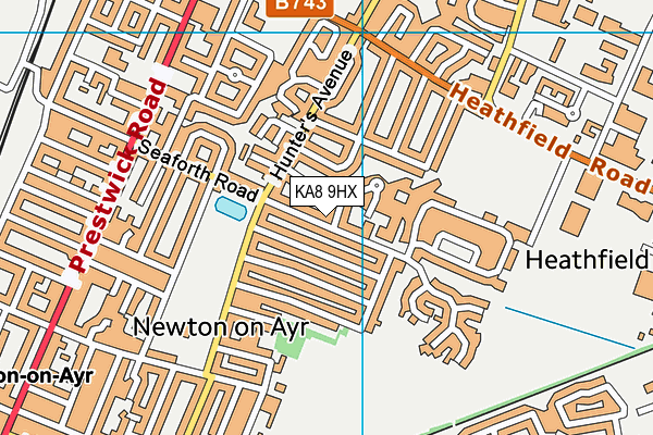 KA8 9HX map - OS VectorMap District (Ordnance Survey) KA8 9HX map - OS VectorMap District (Ordnance Survey)
