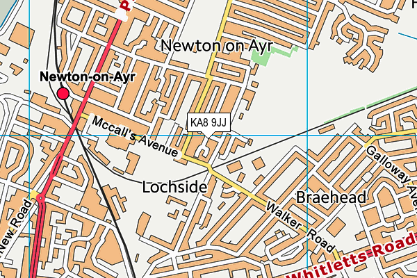 KA8 9JJ map - OS VectorMap District (Ordnance Survey) KA8 9JJ map - OS VectorMap District (Ordnance Survey)
