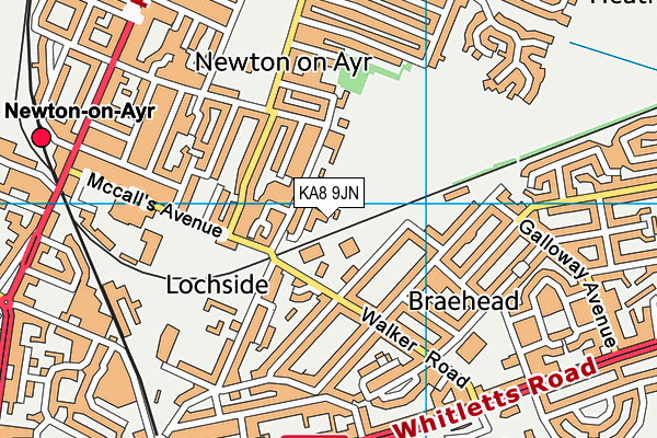 KA8 9JN map - OS VectorMap District (Ordnance Survey) KA8 9JN map - OS VectorMap District (Ordnance Survey)