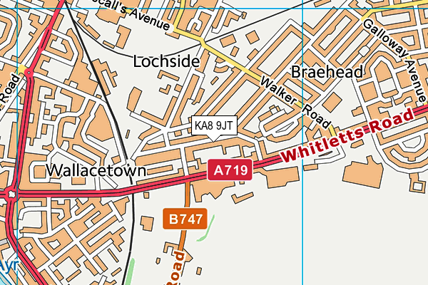 KA8 9JT map - OS VectorMap District (Ordnance Survey) KA8 9JT map - OS VectorMap District (Ordnance Survey)