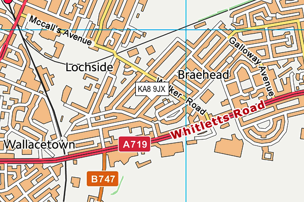 KA8 9JX map - OS VectorMap District (Ordnance Survey) KA8 9JX map - OS VectorMap District (Ordnance Survey)