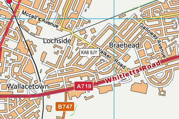 KA8 9JY map - OS VectorMap District (Ordnance Survey) KA8 9JY map - OS VectorMap District (Ordnance Survey)