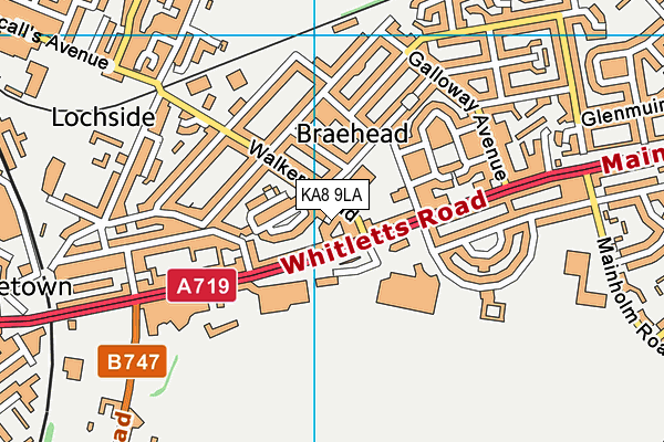 KA8 9LA map - OS VectorMap District (Ordnance Survey)