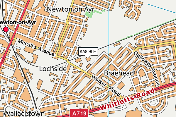 KA8 9LE map - OS VectorMap District (Ordnance Survey) KA8 9LE map - OS VectorMap District (Ordnance Survey)