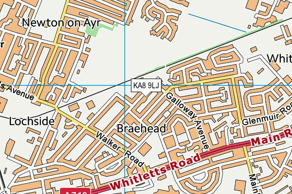 KA8 9LJ map - OS VectorMap District (Ordnance Survey) KA8 9LJ map - OS VectorMap District (Ordnance Survey)