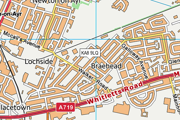 KA8 9LQ map - OS VectorMap District (Ordnance Survey) KA8 9LQ map - OS VectorMap District (Ordnance Survey)