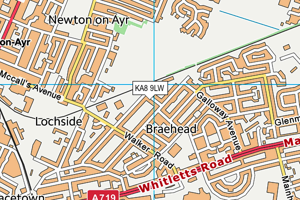 KA8 9LW map - OS VectorMap District (Ordnance Survey) KA8 9LW map - OS VectorMap District (Ordnance Survey)