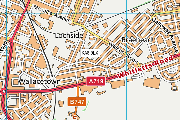 KA8 9LX map - OS VectorMap District (Ordnance Survey)