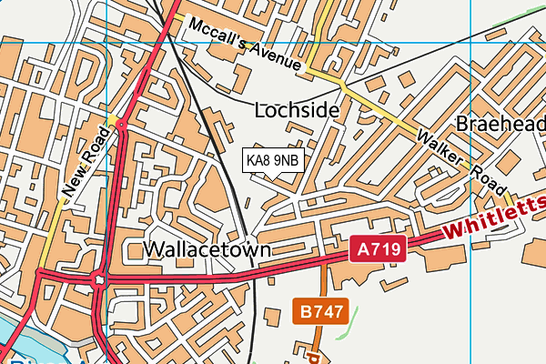 KA8 9NB map - OS VectorMap District (Ordnance Survey)