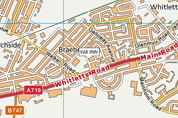 KA8 9NN map - OS VectorMap District (Ordnance Survey) KA8 9NN map - OS VectorMap District (Ordnance Survey)
