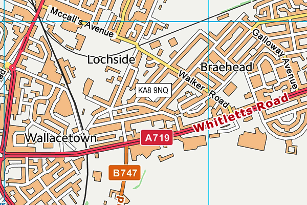 KA8 9NQ map - OS VectorMap District (Ordnance Survey) KA8 9NQ map - OS VectorMap District (Ordnance Survey)