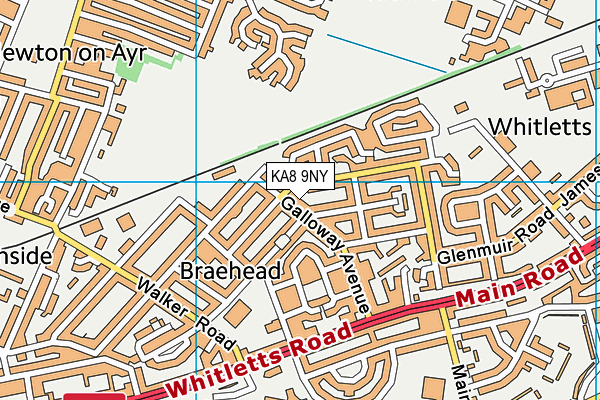 KA8 9NY map - OS VectorMap District (Ordnance Survey) KA8 9NY map - OS VectorMap District (Ordnance Survey)