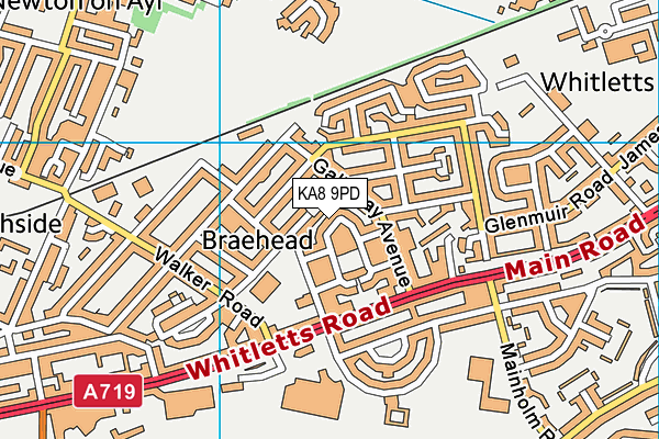 KA8 9PD map - OS VectorMap District (Ordnance Survey) KA8 9PD map - OS VectorMap District (Ordnance Survey)