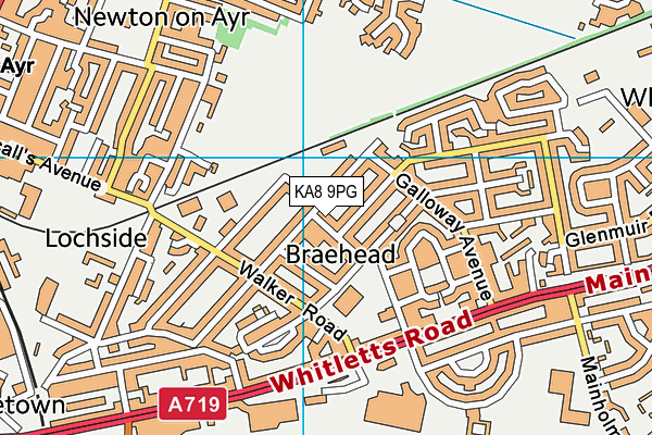 KA8 9PG map - OS VectorMap District (Ordnance Survey) KA8 9PG map - OS VectorMap District (Ordnance Survey)