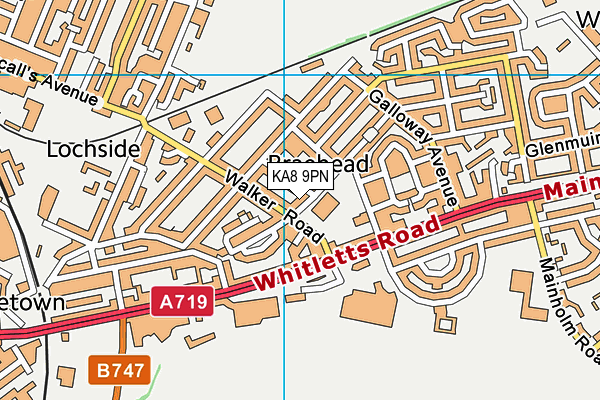 KA8 9PN map - OS VectorMap District (Ordnance Survey) KA8 9PN map - OS VectorMap District (Ordnance Survey)