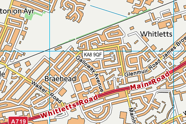 KA8 9QF map - OS VectorMap District (Ordnance Survey) KA8 9QF map - OS VectorMap District (Ordnance Survey)