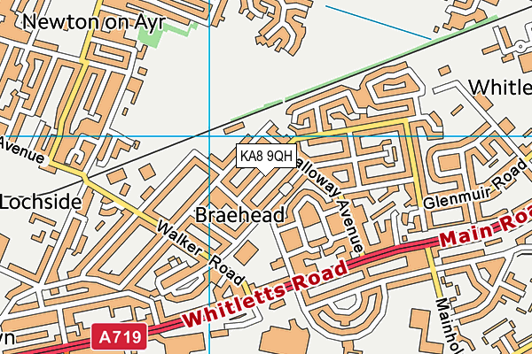 KA8 9QH map - OS VectorMap District (Ordnance Survey) KA8 9QH map - OS VectorMap District (Ordnance Survey)