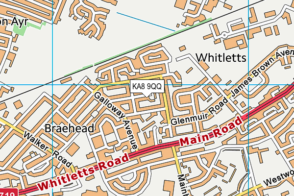 KA8 9QQ map - OS VectorMap District (Ordnance Survey) KA8 9QQ map - OS VectorMap District (Ordnance Survey)