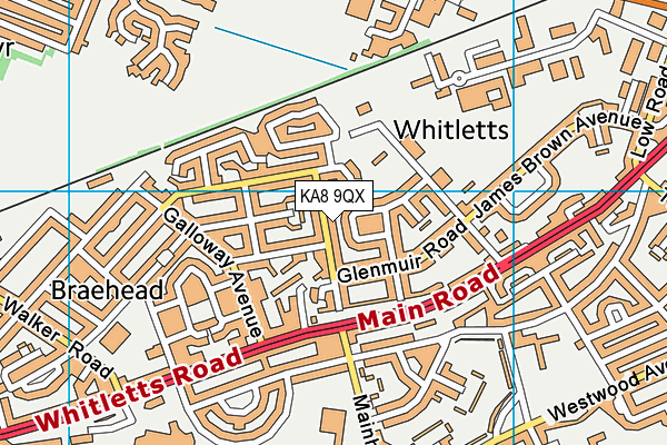 KA8 9QX map - OS VectorMap District (Ordnance Survey) KA8 9QX map - OS VectorMap District (Ordnance Survey)