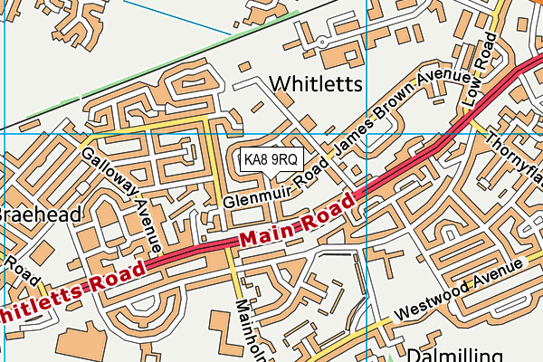 KA8 9RQ map - OS VectorMap District (Ordnance Survey)