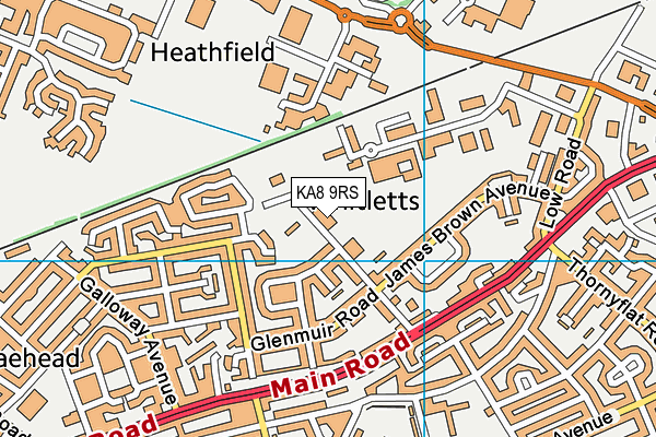KA8 9RS map - OS VectorMap District (Ordnance Survey) KA8 9RS map - OS VectorMap District (Ordnance Survey)