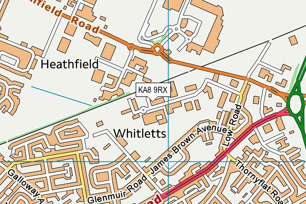 KA8 9RX map - OS VectorMap District (Ordnance Survey) KA8 9RX map - OS VectorMap District (Ordnance Survey)