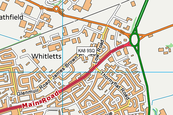 KA8 9SQ map - OS VectorMap District (Ordnance Survey) KA8 9SQ map - OS VectorMap District (Ordnance Survey)