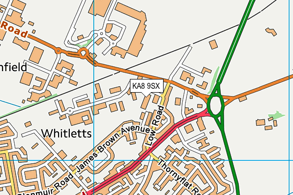 KA8 9SX map - OS VectorMap District (Ordnance Survey) KA8 9SX map - OS VectorMap District (Ordnance Survey)