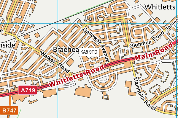 KA8 9TD map - OS VectorMap District (Ordnance Survey) KA8 9TD map - OS VectorMap District (Ordnance Survey)