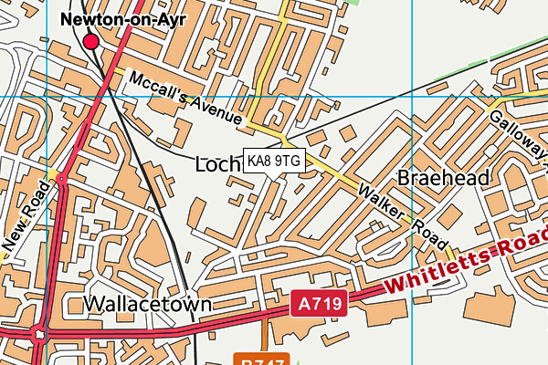 KA8 9TG map - OS VectorMap District (Ordnance Survey) KA8 9TG map - OS VectorMap District (Ordnance Survey)