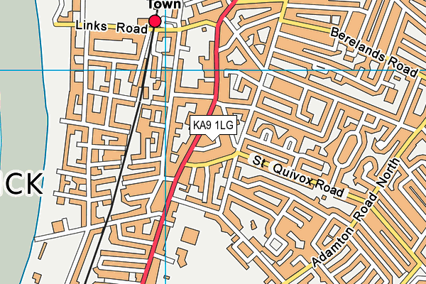 KA9 1LG map - OS VectorMap District (Ordnance Survey) KA9 1LG map - OS VectorMap District (Ordnance Survey)