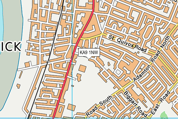 KA9 1NW map - OS VectorMap District (Ordnance Survey) KA9 1NW map - OS VectorMap District (Ordnance Survey)