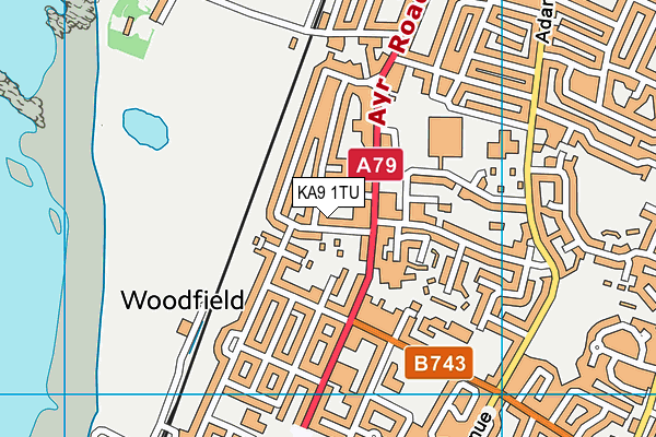KA9 1TU map - OS VectorMap District (Ordnance Survey)