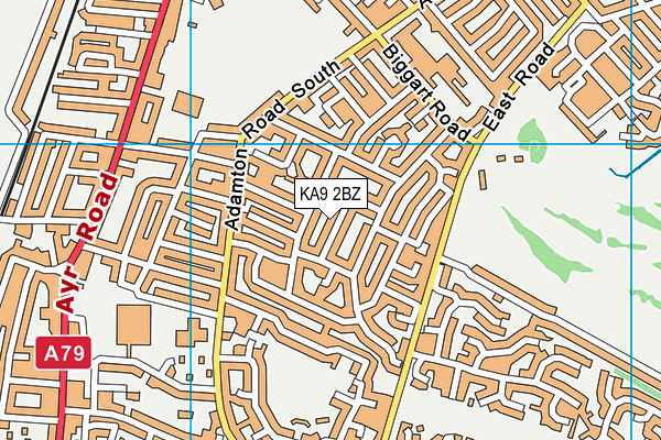 KA9 2BZ map - OS VectorMap District (Ordnance Survey) KA9 2BZ map - OS VectorMap District (Ordnance Survey)