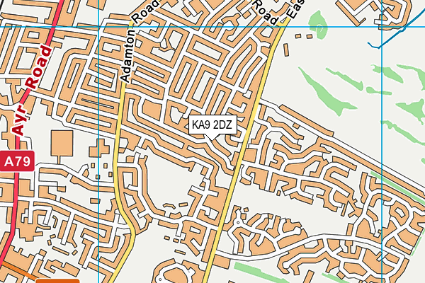 KA9 2DZ map - OS VectorMap District (Ordnance Survey) KA9 2DZ map - OS VectorMap District (Ordnance Survey)