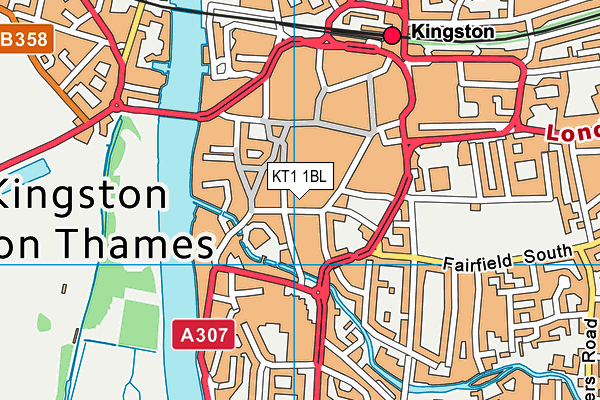 KT1 1BL map - OS VectorMap District (Ordnance Survey) KT1 1BL map - OS VectorMap District (Ordnance Survey)