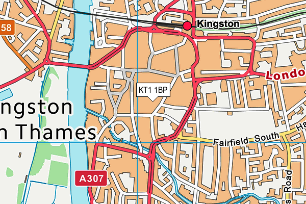 KT1 1BP map - OS VectorMap District (Ordnance Survey) KT1 1BP map - OS VectorMap District (Ordnance Survey)
