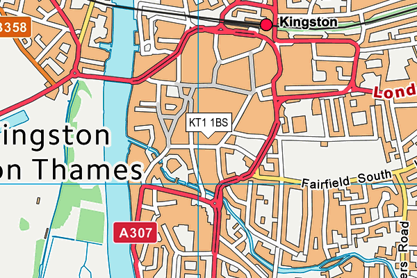 KT1 1BS map - OS VectorMap District (Ordnance Survey) KT1 1BS map - OS VectorMap District (Ordnance Survey)