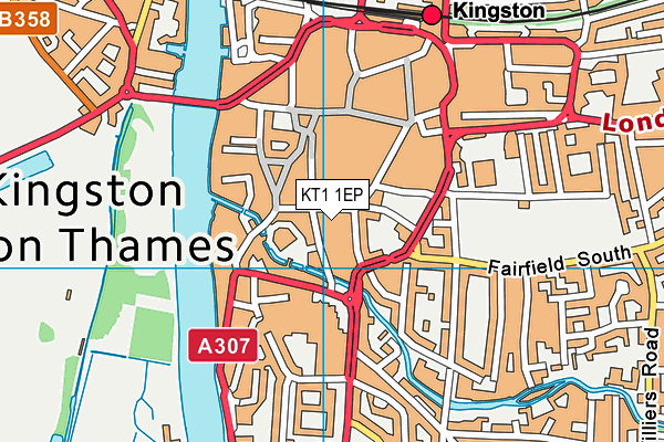 KT1 1EP map - OS VectorMap District (Ordnance Survey) KT1 1EP map - OS VectorMap District (Ordnance Survey)
