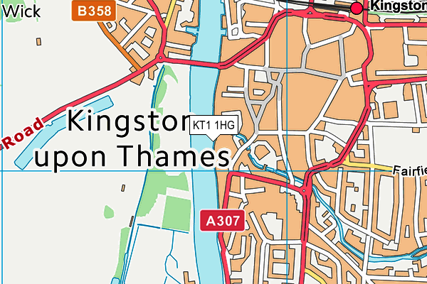 KT1 1HG map - OS VectorMap District (Ordnance Survey) KT1 1HG map - OS VectorMap District (Ordnance Survey)