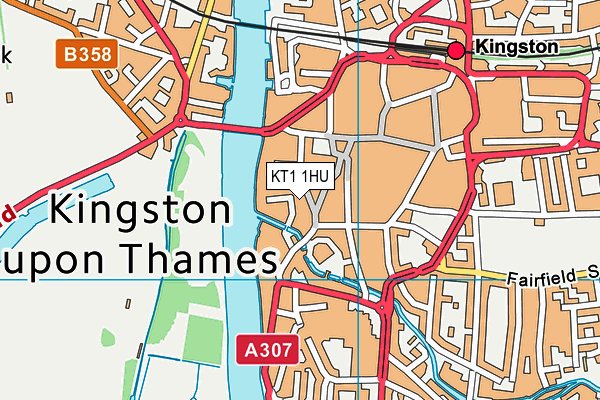 KT1 1HU map - OS VectorMap District (Ordnance Survey) KT1 1HU map - OS VectorMap District (Ordnance Survey)