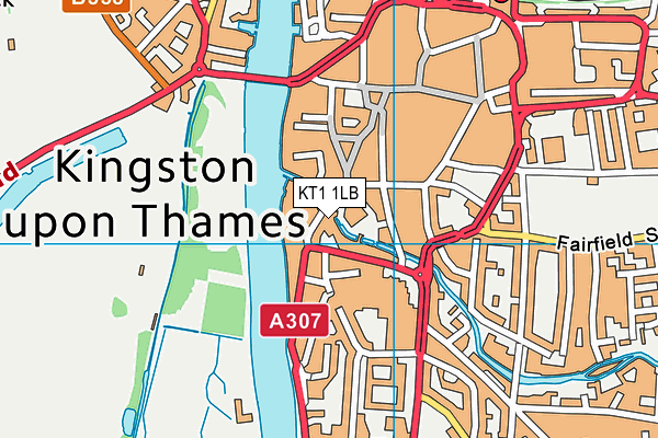 KT1 1LB map - OS VectorMap District (Ordnance Survey) KT1 1LB map - OS VectorMap District (Ordnance Survey)