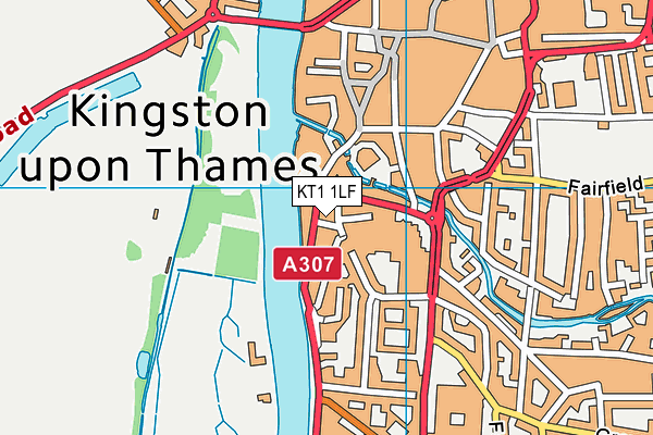 KT1 1LF map - OS VectorMap District (Ordnance Survey) KT1 1LF map - OS VectorMap District (Ordnance Survey)