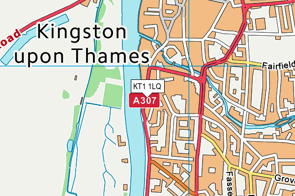 KT1 1LQ map - OS VectorMap District (Ordnance Survey) KT1 1LQ map - OS VectorMap District (Ordnance Survey)