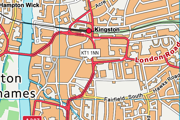 KT1 1NN map - OS VectorMap District (Ordnance Survey) KT1 1NN map - OS VectorMap District (Ordnance Survey)