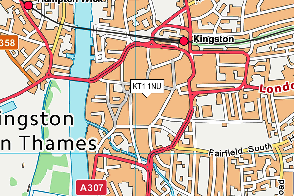 KT1 1NU map - OS VectorMap District (Ordnance Survey) KT1 1NU map - OS VectorMap District (Ordnance Survey)