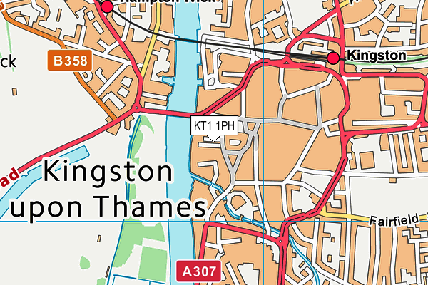 KT1 1PH map - OS VectorMap District (Ordnance Survey) KT1 1PH map - OS VectorMap District (Ordnance Survey)
